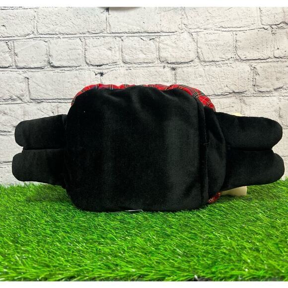 Vintage Avon Red Plaid Massaging Scottie Scotty Dog Plush Pillow Tested - Picture 7 of 9